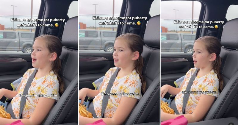Adorable young girl gives a sweet disclaimer to her mom for the day she might be a rude teenager