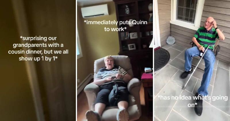These kids decided to show up at their grandparent's home to give a heartwarming surprise