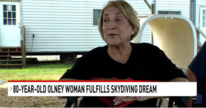 'Gutsy' 80-year-old checks off skydiving dream from bucket list and sums it up in one word