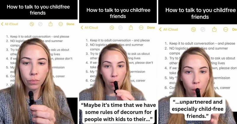 Woman lays down 'rules of decorum' for talking to child-free friends everyone should follow