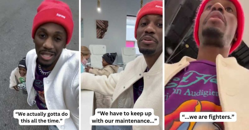 Dad takes son to a nail salon to challenge stereotypes and the internet is all for it