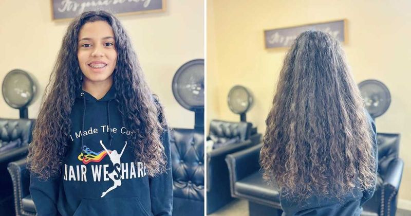 Teen spends years growing 24-inch long hair after experiencing an empathetic moment at the beach