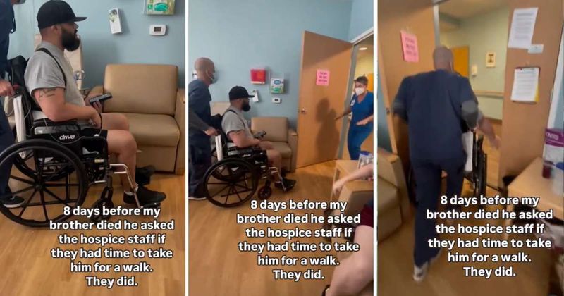 Woman shares the most heartwarming video of her brother with hospice nurses before he passed away