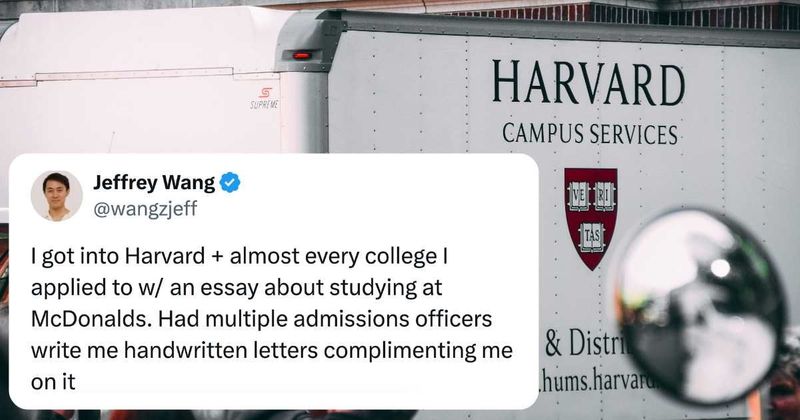 Man who used to study at McDonald's shares his essay about the experience that got him into Harvard