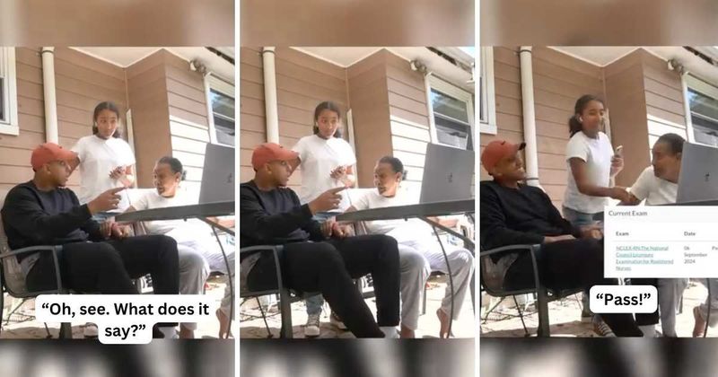 Former nurse's reaction to her son passing the nursing exam is winning hearts on the internet