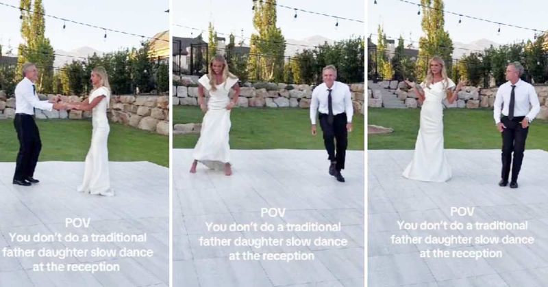 Dad and daughter switch it up after hatching secret plan to ditch their traditional slow dance at wedding