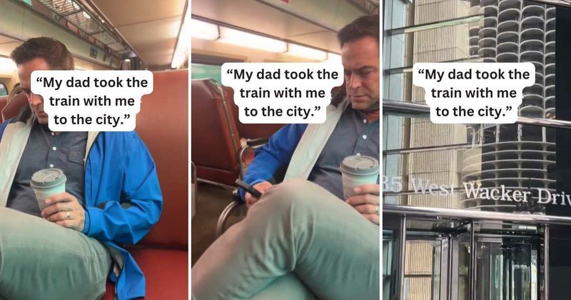 Dad who took his daughter on a 'practice' commute before her first day of work has set the bar high