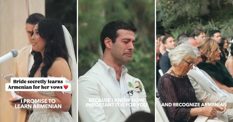 This bride gave her wedding vows an interesting twist that made everyone cry tears of joy