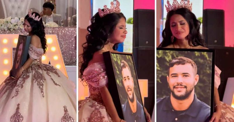 Teen's heartbreaking solo dance to honor her late father at quinceañera leaves family in tears
