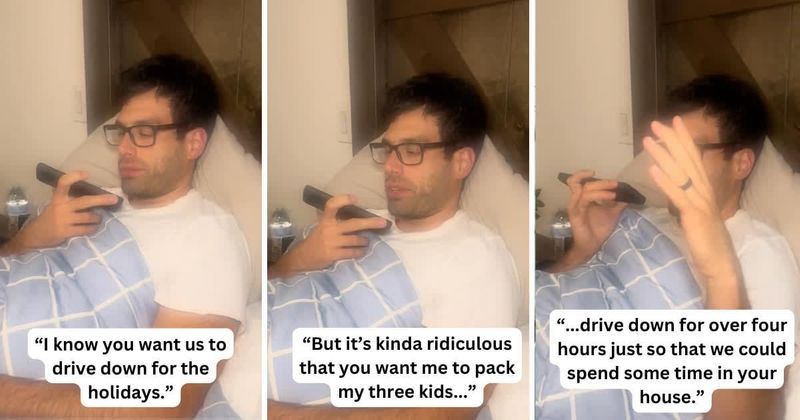 Millennial dad refuses to make four-hour drive with 3 kids to visit parents on holidays