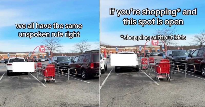 Mom shares unspoken rule about parking next to grocery cart drop, sparking mixed reactions