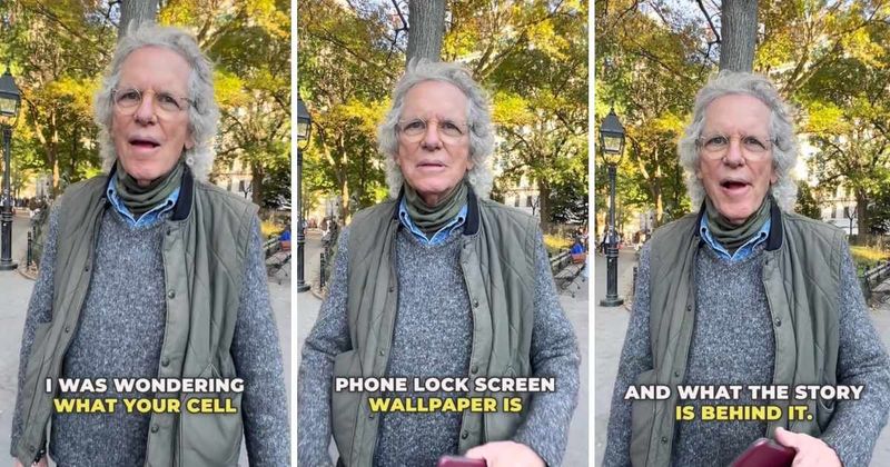He was asked about his lock screen wallpaper — he shared an incredible story about finding his soulmate