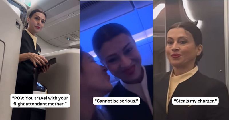 Daughter documents flying with her flight attendant mother and it's the sweetest thing ever