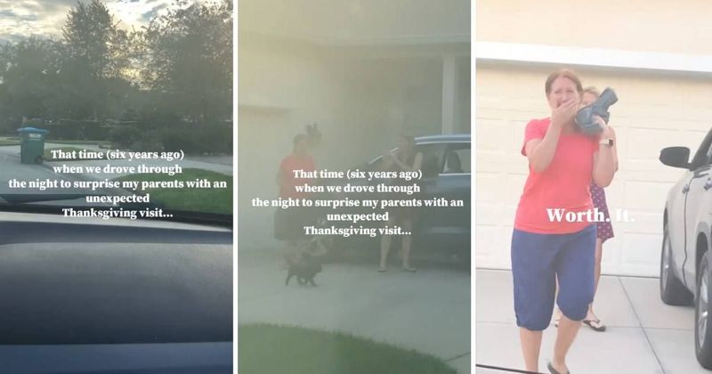 Mom can’t handle her joy as family pulls off three epic surprises for Thanksgiving