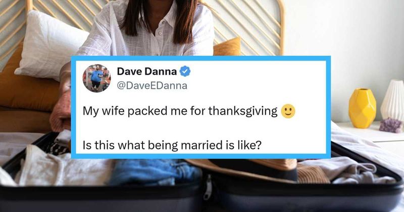 Wife packs her husband's suitcase for him ahead of a trip and the internet is asking him to grow up