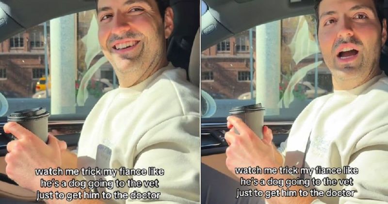 Woman tricks fiancé into visiting doctor 'like he's a dog going to the vet'— and the internet is in splits
