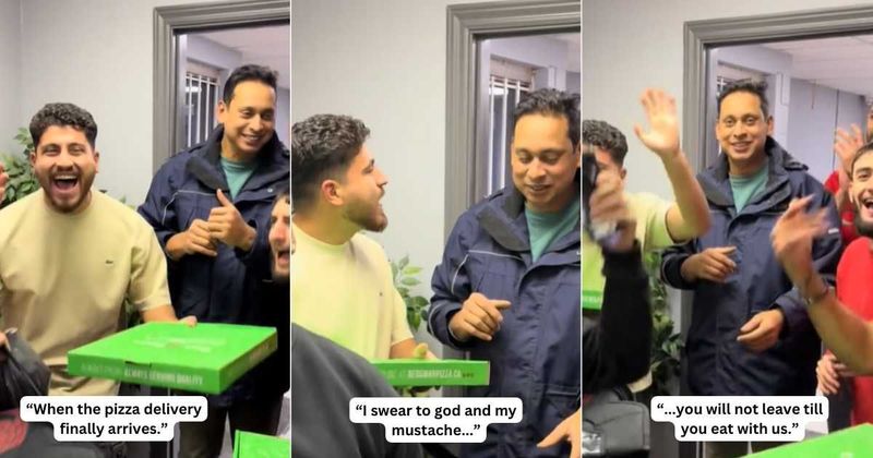 Friends can't stop dancing once the pizza arrives — and then they invite the delivery guy to join them