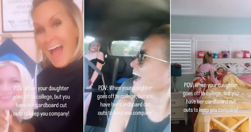 Mom comes up with quirky 'cardboard' strategy to keep her company after daughter leaves for college