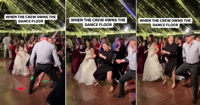 Bride’s fitness class crashed her wedding and totally owned the dance floor with their epic moves