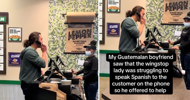 A server was struggling with Spanish on a customer call — until a kind Guatemalan stranger jumped in to help