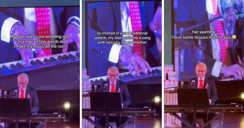 Dad ditches speech for a song at daughter’s wedding. She started crying when she heard the lyrics