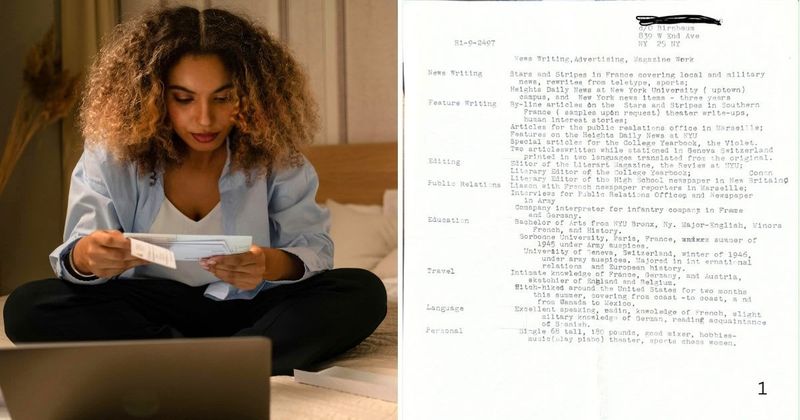 Granddaughter finds late grandpa's WW-II resume — what he listed under hobbies had her crying with laughter