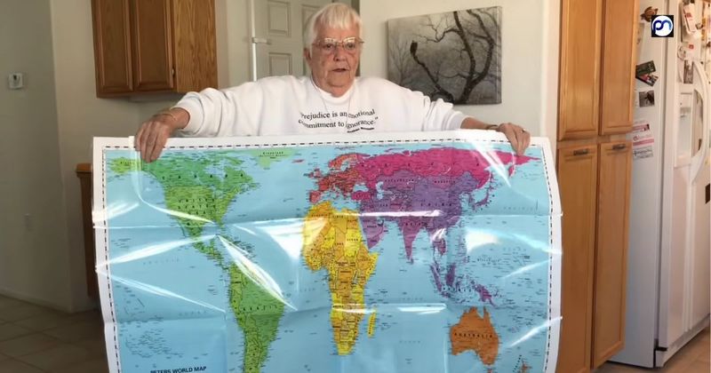 Educator Jane Elliott reveals America is actually not the center of the world map and people are blown away