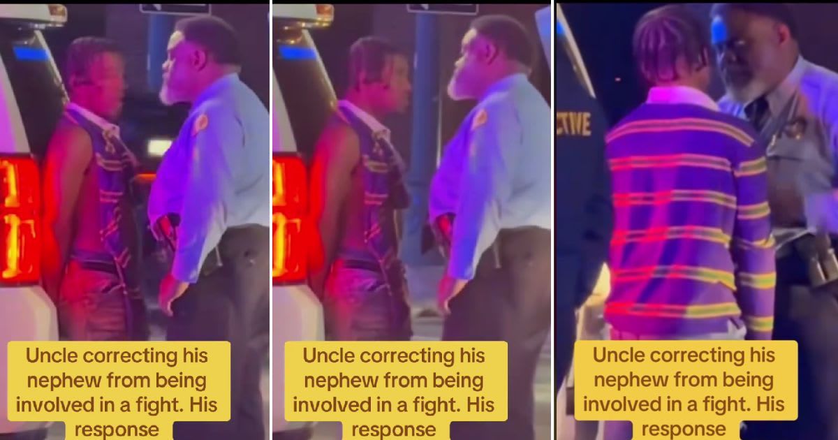 Sheriff uncle steps in to stop nephew's street fight and gives the world a lesson in real masculinity