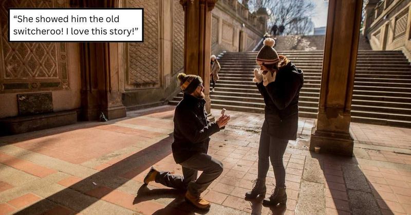 Woman embarrasses boyfriend in front of his family after he staged a fake proposal, asks if she went too far