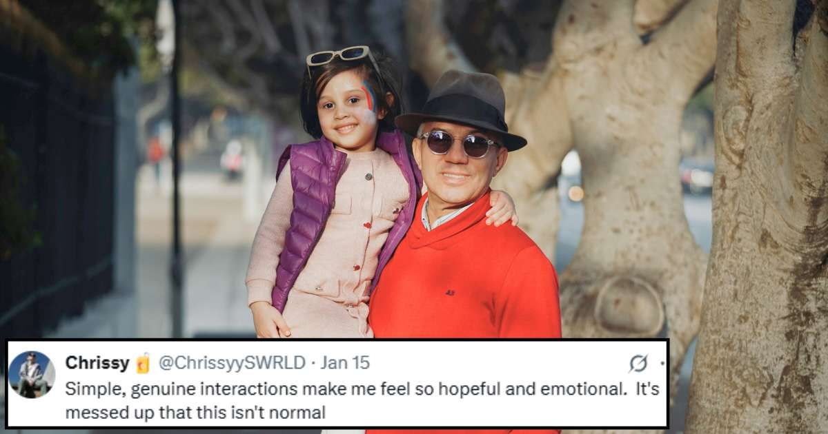 American dad posts 'Hi' with daughter and the Chinese social media flooded him with their family photos