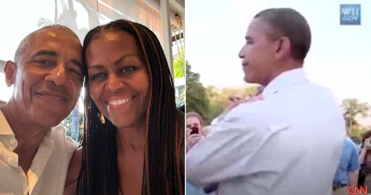 Michelle Obama handed Barack a baby to see if he could get it to stop crying. The result was instant