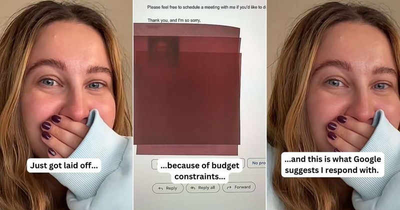 She was heartbroken after getting laid off. Then she saw Gmail’s reply prompt and burst out laughing