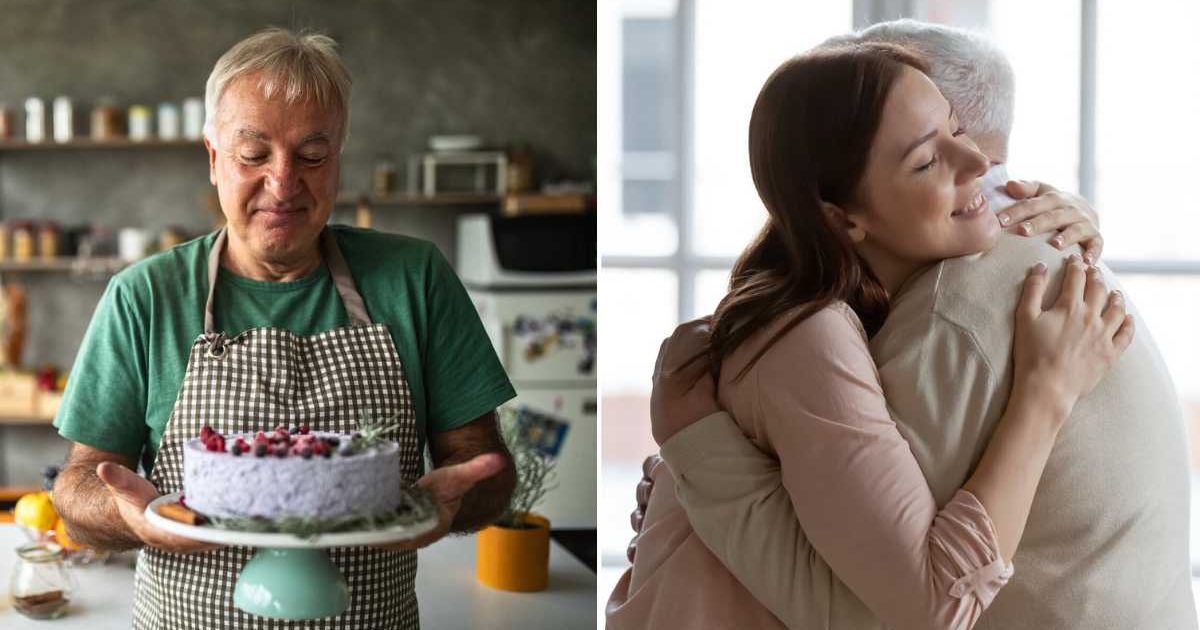 Grandpa baked his late wife’s cake for granddaughter’s birthday. She burst into tears the moment she saw it