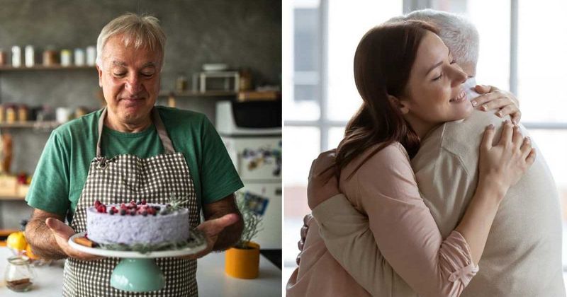 Grandpa baked his late wife’s cake for granddaughter’s birthday. She burst into tears the moment she saw it