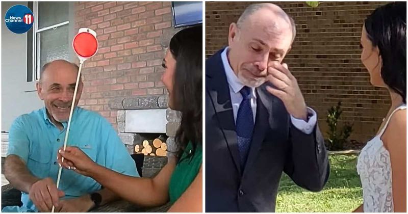 Dad walked 27 miles through flood debris to make his daughter's wedding — but it was his gift that stole the show