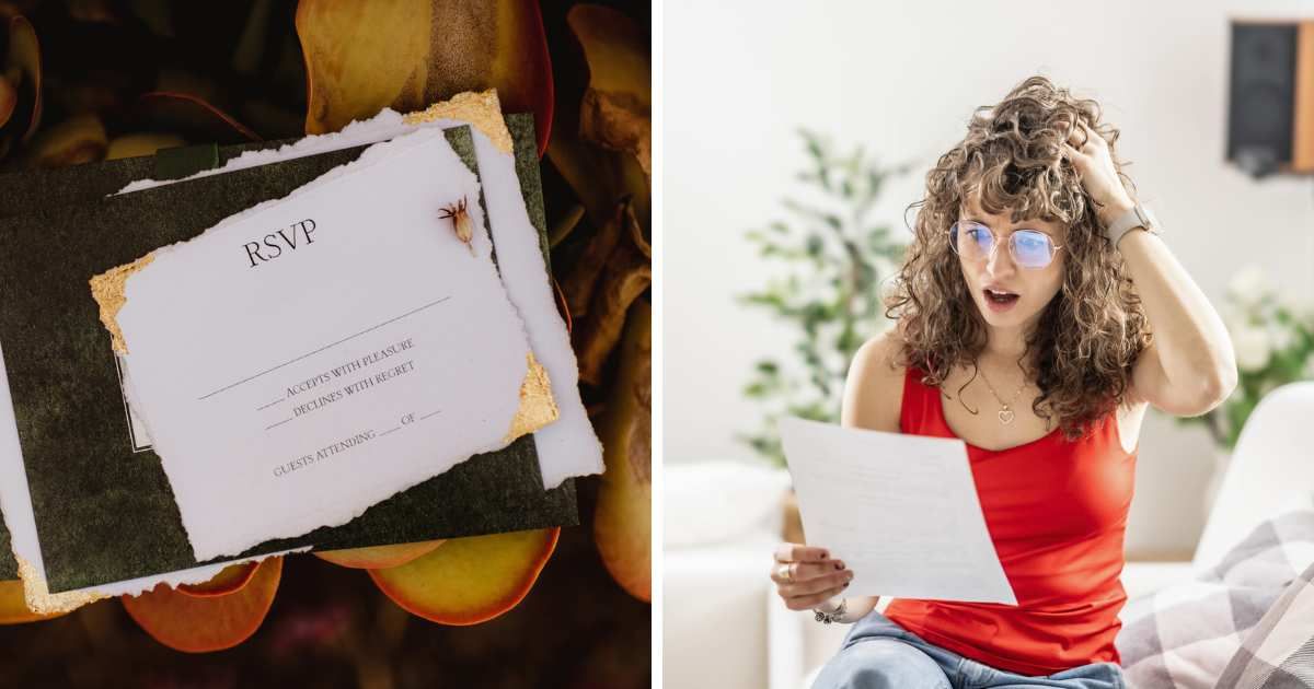 Bride sends 'tacky' note to guests who didn’t RSVP —  but it was the bizarre request that took the cake
