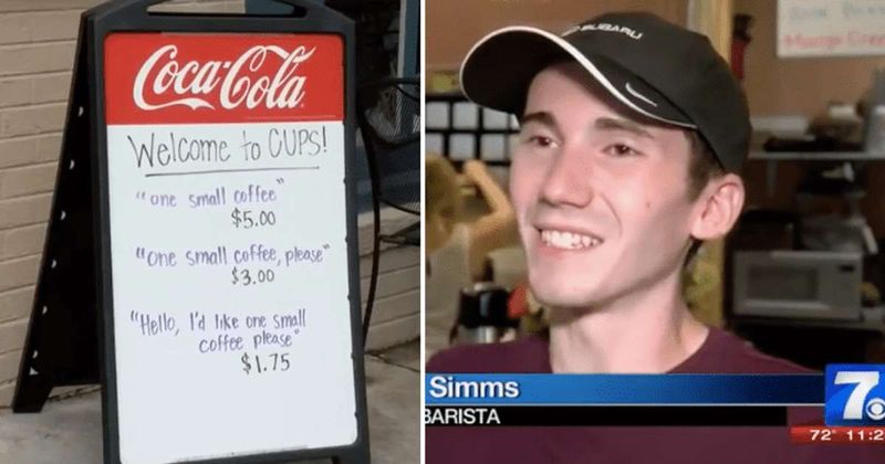 Coffee shop finds clever way to get customers to be more kind to their staff