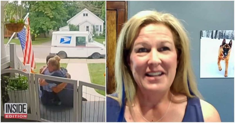 Mailman pauses his busy route to console woman after delivering her dog's ashes in powerful video