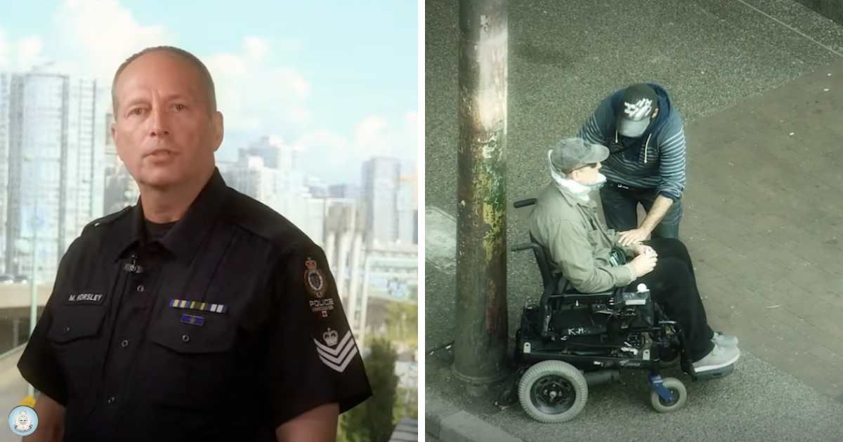 Cop went disguised as wheelchair user to catch thieves — but the kindness of people left him speechless