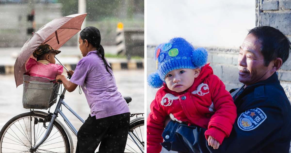 Delivery woman left son with police to work in the rain. What the CCTV captured is melting people's hearts
