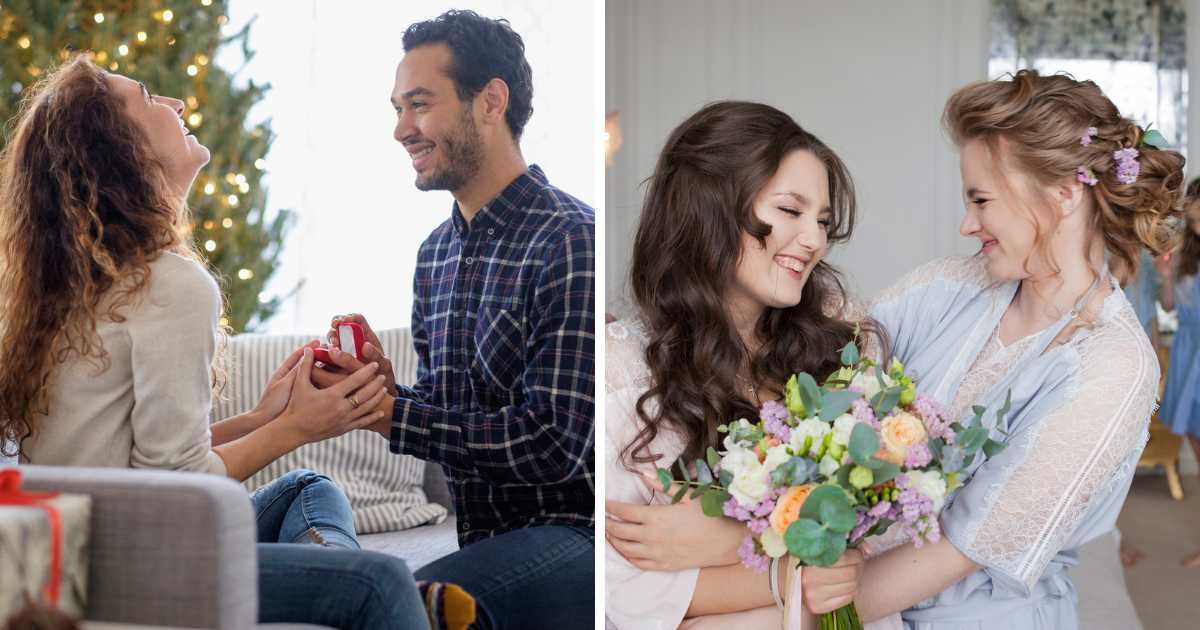 Bridesmaid thought it'd be fun to 'fake a proposal' — until the bride handed her the bouquet for real
