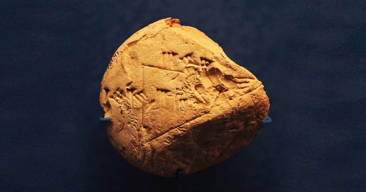This 4000-year-old carving on Babylonian clay tablet is the world’s oldest homework — and of course, it's math
