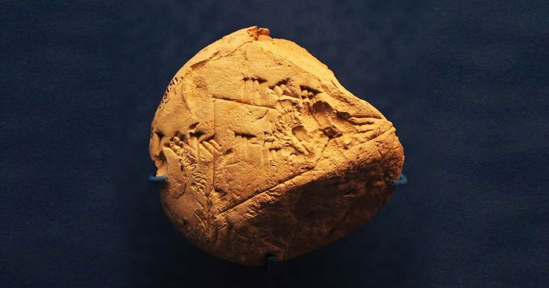 This 4000-year-old carving on Babylonian clay tablet is the world’s oldest homework — and of course, it's math