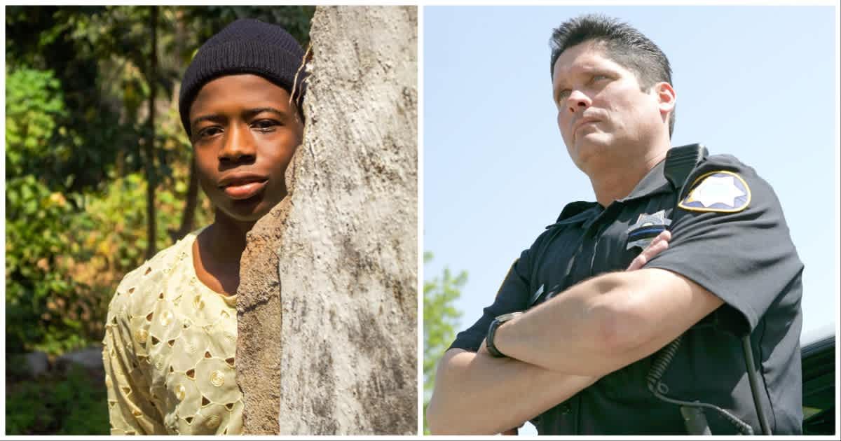 Neighbor calls cops on teen doing yard work. Instead of reproaching him, they surprised him