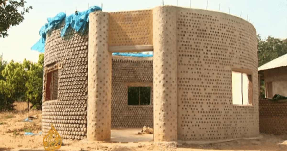 Nigerians are building earthquake-proof homes from plastic bottles — and it's game-changing