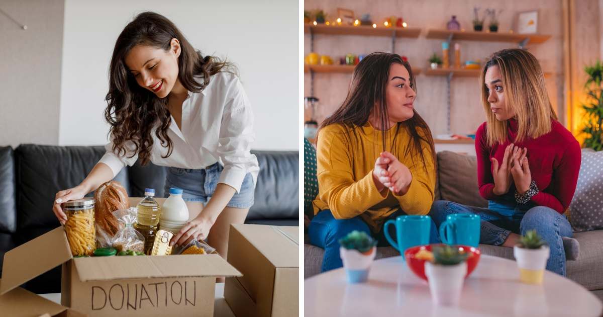 Underprivileged woman calls it quits after privileged girlfriend 'scores' meals from food pantry meant for the poor