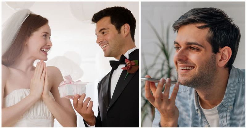 Bride left speechless as groom plays 8-year-old video proving she was always 'the one' for him