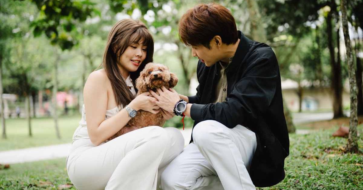 Couple took their 15-year-old dog with dementia and a placard request to the park for his ‘last day’