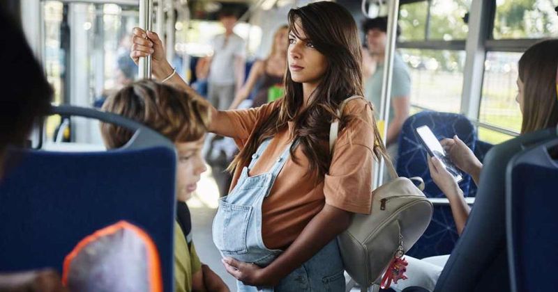 Man tries to argue it's 'unfair' for pregnant women to ask for bus seats, gets schooled by moms