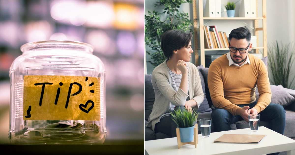 Wife annoyed by husband's over-tipping habit, asks why he leaves so much money. His answer left her in tears